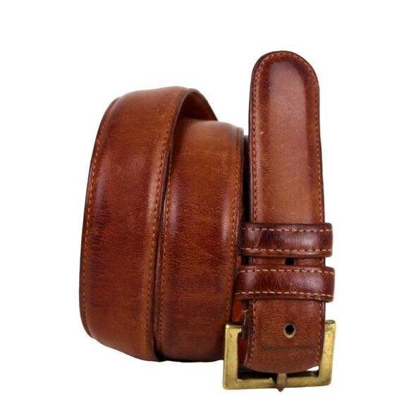 Coach BROWN GENUINE LEATHER 1.25"Wd CASUAL DRESS MEN'S BELT Sz 34/85 (F29 - Picture 1 of 13